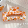 Acrylic Square Hollow Fresh Fruit Print Hair Clip Hair Accessories For Women