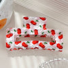 Acrylic Square Hollow Fresh Fruit Print Hair Clip Hair Accessories For Women