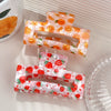 Acrylic Square Hollow Fresh Fruit Print Hair Clip Hair Accessories For Women