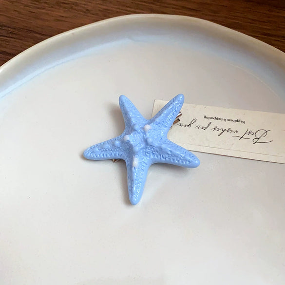 Acrylic Starfish Duck Bill Clip Handmade Women's Hair Accessories