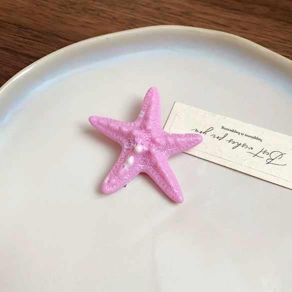 Acrylic Starfish Duck Bill Clip Handmade Women's Hair Accessories