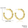 Acrylic Water Drop Earrings Geometric Style Stainless Steel Ear Needle Electroplated