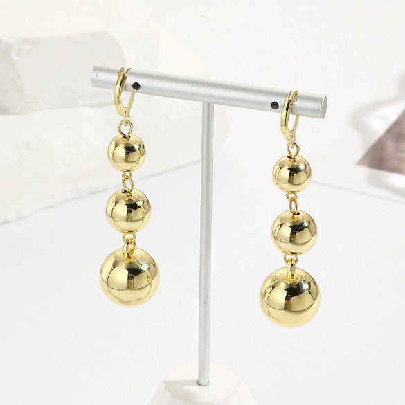 Acrylic Water Drop Earrings Geometric Style Stainless Steel Ear Needle Electroplated