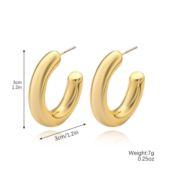 Acrylic Water Drop Earrings Geometric Style Stainless Steel Ear Needle Electroplated
