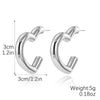 Acrylic Water Drop Earrings Geometric Style Stainless Steel Ear Needle Electroplated