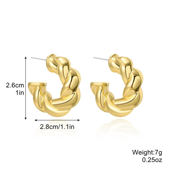 Acrylic Water Drop Earrings Geometric Style Stainless Steel Ear Needle Electroplated