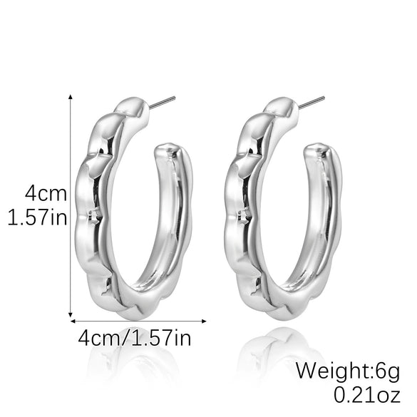 Acrylic Water Drop Earrings Geometric Style Stainless Steel Ear Needle Electroplated