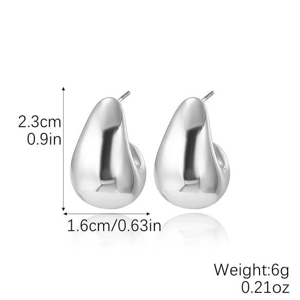 Acrylic Water Drop Earrings Geometric Style Stainless Steel Ear Needle Electroplated