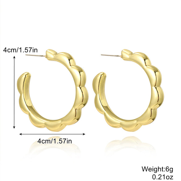 Acrylic Water Drop Earrings Geometric Style Stainless Steel Ear Needle Electroplated
