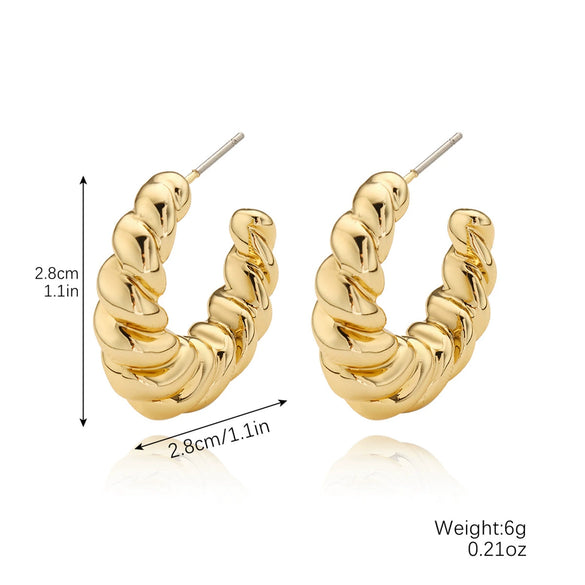 Acrylic Water Drop Earrings Geometric Style Stainless Steel Ear Needle Electroplated