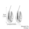 Acrylic Water Drop Earrings Geometric Style Stainless Steel Ear Needle Electroplated