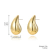 Acrylic Water Drop Earrings Geometric Style Stainless Steel Ear Needle Electroplated