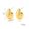 Acrylic Water Drop Earrings Geometric Style Stainless Steel Ear Needle Electroplated