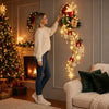 Acrylic Waterfall String Lights With Bows Snowflakes And Stars Christmas Wall Decoration Ambient Lighting