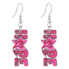 Acrylic Women's Earrings With Bow Tie Letter Pattern And Paint Design