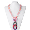 Acrylic Women's Necklace Bead Chain Geometric Baking Varnish Hip Hop Jewelry