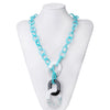 Acrylic Women's Necklace Bead Chain Geometric Baking Varnish Hip Hop Jewelry