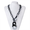 Acrylic Women's Necklace Bead Chain Geometric Baking Varnish Hip Hop Jewelry
