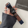 Adhesive Canvas Band Quartz Watch Alloy Case Ordinary Glass Mirror Leisure Style For Men And Middle School Students