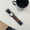 Adhesive Canvas Band Quartz Watch Alloy Case Ordinary Glass Mirror Leisure Style For Men And Middle School Students