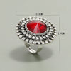 Adjustable Alloy Flower Round Ring With Full Diamond Inlay Creative Elegant Fashion Ring For Unisex
