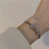 Adjustable Electroplated Copper Buckle Ring With Chain Detail Fashion Statement Ring Gift