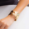 Adjustable Metal Opening Bracelet With Cold Style For Women Electroplated Simple High End Bracelet
