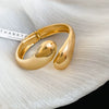 Adjustable Metal Opening Bracelet With Cold Style For Women Electroplated Simple High End Bracelet