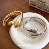 Adjustable Metal Opening Bracelet With Cold Style For Women Electroplated Simple High End Bracelet