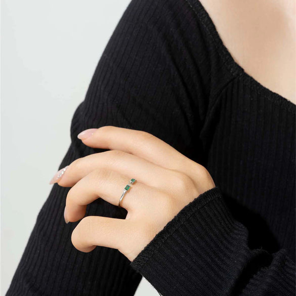 Adjustable Open Ring S925 Silver Geometric Retro Fashion Women's Ring With Electroplating Treatment