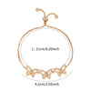 Adjustable Pull Zircon Copper Butterfly Shape Bracelet With Real Gold Plating And Micro Inlay For Women