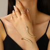 Adjustable Snake Design Alloy Bracelet With Electroplating For Men And Women