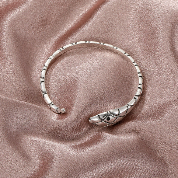 Adjustable Snake Design Alloy Bracelet With Electroplating For Men And Women