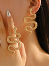 Adjustable Snake Design Alloy Bracelet With Electroplating For Men And Women