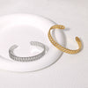 Adjustable Stainless Steel Chain Shaped Bracelet With 18K Gold Plated Electroplating Simple Style