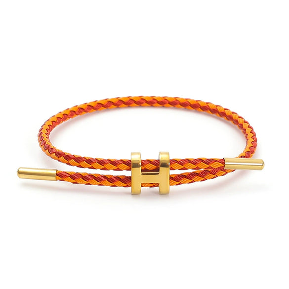 Adjustable Stainless Steel Wire Rope Bracelet With 3D Hard Gold Electroplated Letters Numbers Text Pattern Waterproof Titanium Steel