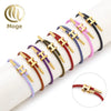 Adjustable Stainless Steel Wire Rope Bracelet With 3D Hard Gold Electroplated Letters Numbers Text Pattern Waterproof Titanium Steel