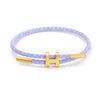 Adjustable Stainless Steel Wire Rope Bracelet With 3D Hard Gold Electroplated Letters Numbers Text Pattern Waterproof Titanium Steel