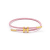 Adjustable Stainless Steel Wire Rope Bracelet With 3D Hard Gold Electroplated Letters Numbers Text Pattern Waterproof Titanium Steel