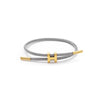 Adjustable Stainless Steel Wire Rope Bracelet With 3D Hard Gold Electroplated Letters Numbers Text Pattern Waterproof Titanium Steel
