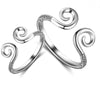 Adjustable Sterling Silver Couple Ring With Geometric Animal And Zodiac Motifs Polished Hoop Design And Retro Mantra Detail
