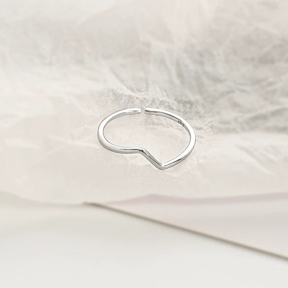 Adjustable Sterling Silver Lightning Ring Retro Minimalist Electroplated Open Band Jewelry For Women And Unisex Wear