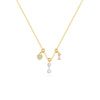 Adjustable Trendy Square Crystal Zircon Love Pendant Necklace With Removable Pendant For Women Silver 925 Silver Animal Zodiac Pattern Electroplating O Chain Jewelry