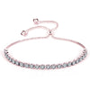 Adjustable Women's Copper Bracelet With Geometric Pattern And Round Zircon Pull