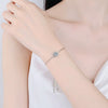 Adjustable Women's S925 Sterling Silver Daisy Bracelet With Platinum Plated Moissanite And Electroplating Treatment