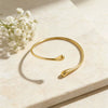 Adjustable Zinc Alloy Arm Bracelet With Liquid Water Drop Design Electroplated Minimalist Jewelry For Women And Men