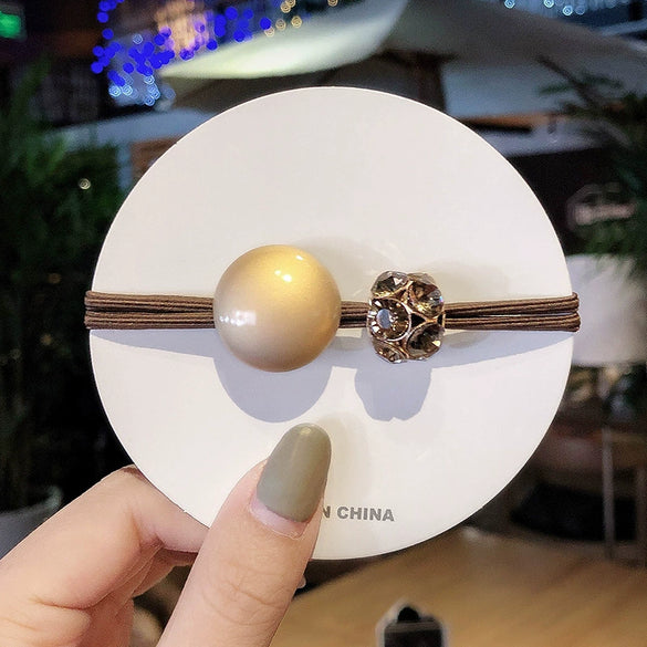Adult Crystal Handmade Threedimensional Knotted High Elasticity Hair Accessory Hair Tie Hair Band Hair Ring