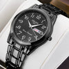 Adult Watch Alloy Case And Strap Round Dial Digital Quartz Luminous Waterproof
