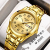 Adult Watch Alloy Case And Strap Round Dial Digital Quartz Luminous Waterproof