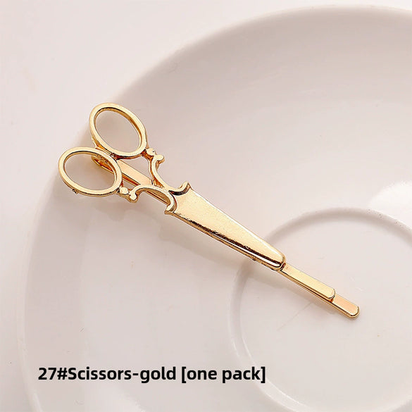 Adult Women's Elegant Rhinestone Hair Clip With Plant Flowers Style Fresh And Sweet Word Clip Jewelry